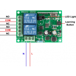 Релейный модуль 433Mhz 2 кан. 220V