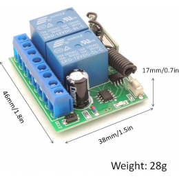 Релейный модуль 433Mhz 2 кан. 12V